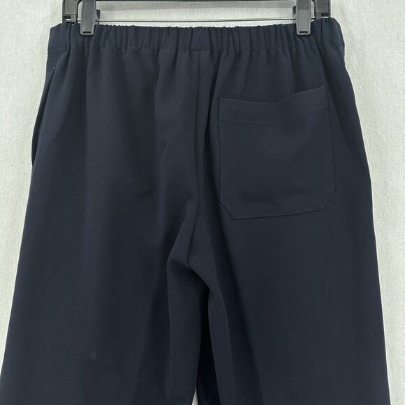 Theory Pants Womens Small Winszlee Admiral Wide Leg Navy Blue Minimal Career EUC - Picture 5 of 13